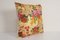 Cushion Cover in Yellow Velvet Textile with Flower Design 2