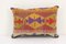 Embroidered Turkish Pastel Kilim Accent Cushion Cover in Wool, Image 1