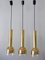 Mid-Century Modern Pendant Lamps from Glashütte Limburg, Germany, 1970s, Set of 3 16