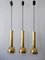 Mid-Century Modern Pendant Lamps from Glashütte Limburg, Germany, 1970s, Set of 3 17