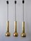 Mid-Century Modern Pendant Lamps from Glashütte Limburg, Germany, 1970s, Set of 3 15