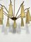 Vintage Brass & Glass Chandelier in Arredoluce Manner, 1950s 16