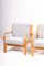 Mid-Century Lounge Chairs in Oak by Hans Wegner for Getama, 1960s, Set of 2 3