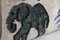 Funda de cojín lumbar Ikat de seda con diseño de elefante, Imagen 2