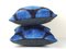 Ikat Velvet & Silk Lumbar Cushion Covers in Blue, Set of 2 5