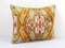 Ikat Velvet & Silk Lumbar Cushion Cover in Orange, Set of 2 3