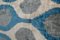 Funda de cojín lumbar Ikat de seda azul y terciopelo, Imagen 5