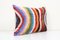 Colorful Velvet & Silk Ikat Lumbar Cushion Cover, Turkey 3