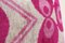 Pink Evil Eye Velvet & Silk Ikat Lumbar Cushion Cover 3