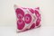 Pink Evil Eye Velvet & Silk Ikat Lumbar Cushion Cover, Image 4