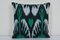 Green Cotton Ikat Cushion Cover, Image 1