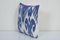 Uzbek Ikat Silkway Cushion Cover in Blue 2