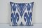 Uzbek Ikat Silkway Cushion Cover in Blue 1