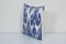 Housse de Coussin Ikat Chevron Bleue Ouzbek 3