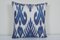 Housse de Coussin Ikat Chevron Bleue Ouzbek 1