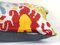 Yellow & Red Ikat Velvet & Silk Lumbar Cushion Cover, Set of 2 5