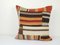 Federa Kilim patchwork a righe in lana, Turchia, Immagine 1