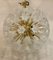 Mid-Century Murano Glass Sputnik Chandelier with White Flowers, 1980 2