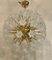 Mid-Century Murano Glass Sputnik Chandelier with White Flowers, 1980 1