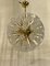 Lámpara de araña Sputnik Mid-Century de cristal de Murano con flores blancas, 1980, Imagen 3