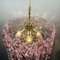 Large Mid-Century Ice Murano Glass Chandelier from Venini, Italy, 1980s 8