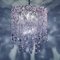 Large Mid-Century Ice Murano Glass Chandelier from Venini, Italy, 1980s 4