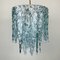 Large Mid-Century Ice Murano Glass Chandelier from Venini, Italy, 1980s 1