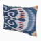 Decorative Ikat Lumbar Cushion Cover in Blue 1