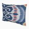 Decorative Ikat Lumbar Cushion Cover in Blue, Image 1