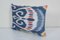 Decorative Ikat Lumbar Cushion Cover in Blue, Image 3