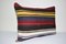 Turkish Striped Kilim Lumbar Cushion Cover 2