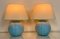 Lampes de Bureau Art Déco avec Motif Géométrique en Verre Pressé Gravé, France, 1930s, Set de 2 7