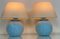 French Art Deco Table Lamps with Geometric Pattern in Etched Pressed Glass, 1930s, Set of 2, Image 3