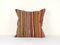 Turkish Striped Wool Kilim Rug Cushion Cover 1