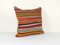 Handwoven Turkish Striped Wool Kilim Cushion Cover 2