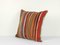 Neutral Striped Kilim Cushion Cover Made from an Anatolian Turkish Kilim Rug 3