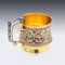 19th Century Imperial Russian Solid Silver-Gilt Enamel Tea Glass Holder, 1880s, Image 4