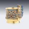 19th Century Imperial Russian Solid Silver-Gilt Enamel Tea Glass Holder, 1880s, Image 6