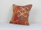 Mid-20th Century Anatolian Striped Kilim Square Cushion Cover 3