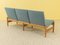 Vintage Blue Fabric Oak Saga Sofa by Gunnar Sørlie, 1960s 6