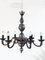 Art Nouveau Italian Bronze & Pewter Ceiling Light, Image 1