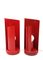 Bright Red Eclipse Table Lamps from Candle, Italy, 1970s, Set of 2 8
