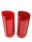 Lampes de Bureau Eclipse Rouge Vif de Candle, Italie, 1970s, Set de 2 5