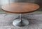 Tavolino da caffè rotondo vintage con base in alluminio cromato, anni '60, Immagine 2