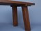 French Brutalist Peg Table in Oak 15