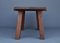 French Brutalist Peg Table in Oak, Image 4