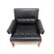 Black Leather Armchair with Solid Wooden Frame, 1960s, Image 5
