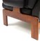 Black Leather Armchair with Solid Wooden Frame, 1960s, Image 7