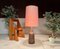 Large German Table Lamp in Ceramic with Wild Silk Lamp Shade, 1960s 14