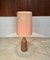 Large German Table Lamp in Ceramic with Wild Silk Lamp Shade, 1960s 10